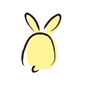和風うさぎ2（黄色）