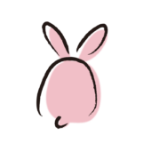 和風うさぎ2（ピンク）