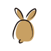 和風うさぎ2（茶色）