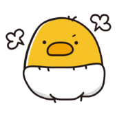 機嫌が悪いパンツおむつをはいたまんまるひよこ