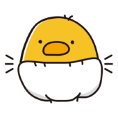 パンツおむつがパンパンになっているまんまるひよこ