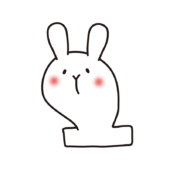 膨らんだお餅がうさぎの顔