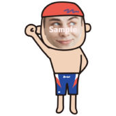 【顔はめ】スイミングスクールの男性のコーチ1