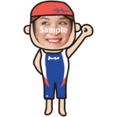 【顔はめ】スイミングスクールの女性のコーチ1