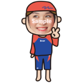 【顔はめ】スイミングスクールの女性のコーチ5