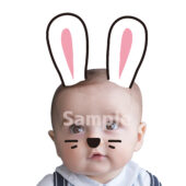 【顔はめ】うさぎの鼻とヒゲ