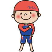 スイミングスクールの男性のコーチ6