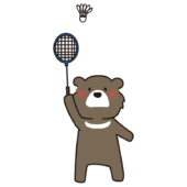 バドミントンをするツキノワグマ4