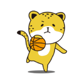 バスケでドリブルをするチーター2