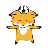 サッカーをするキツネ4