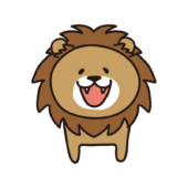笑顔のライオン