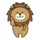 いいねのポーズをするライオン