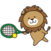テニスをするライオン1