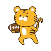 ラグビーをするトラ1