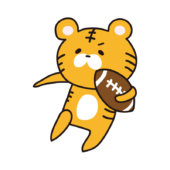 ラグビーするトラ2