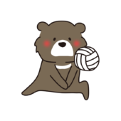 バレーをするツキノワグマ1