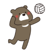 バレーをするツキノワグマ2