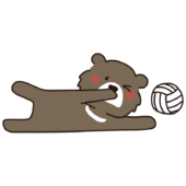 バレーをするツキノワグマ3