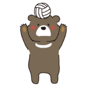 バレーをするツキノワグマ4