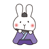 白いうさぎの雛人形の五人囃子（笛）