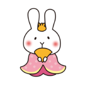 白いうさぎのお雛様のお姫様