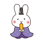 白いうさぎのお雛様のお殿様
