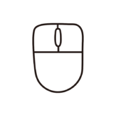 シンプルなパソコンのマウス