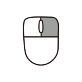 右クリックに色がついているシンプルなマウス