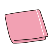 ピンク色のハンカチ