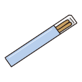 青色の箸入れに入ったお箸