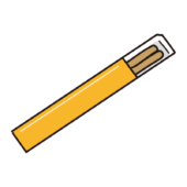 黄色い箸入れに入ったお箸