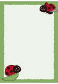 2匹のてんとう虫の枠（縦）