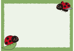 2匹のてんとう虫の枠（横）