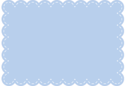 もこもこと点線の青い枠