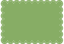 もこもこと点線の緑色の枠