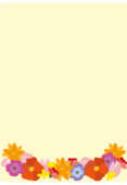 ブーケのようなお花の枠（縦）