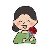 母の日にカーネーションをもらって喜ぶママ3