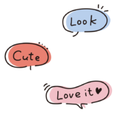 英語の吹き出し文字