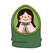 竹に入っているかぐや姫