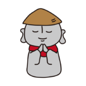 笠をかぶっているお地蔵様