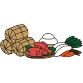 お米や野菜やお餅