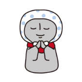 手拭いをかぶっているお地蔵様