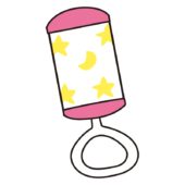 おもちゃのガラガラ（ピンク）