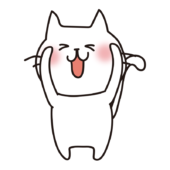 頭をさわっている白い猫