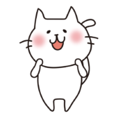 肩をさわっている白い猫