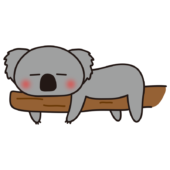 木の上でダラッと寝ているコアラ