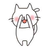 目をさわっている白い猫