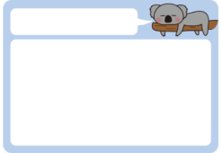 寝坊助コアラの枠（横）