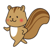 元気に歩いているリス