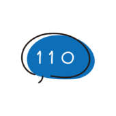 警察を呼ぶ緊急の電話番号110（青）